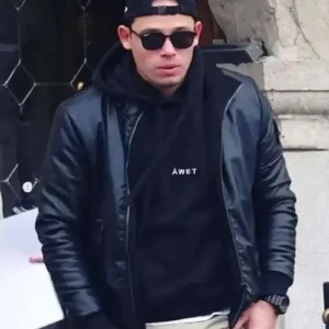 Anthony Ramos The Beauty 2026 Black Leather Jacket