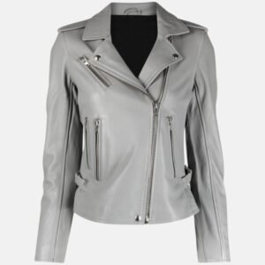 Ashley Biker Grey Leather Jacket Womens 8ec0e0d8 8b8f 4d8a b5fd 349e653a1b69