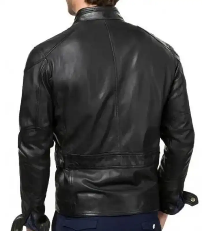 Bluster Men Biker Leather Jacket - Image 2
