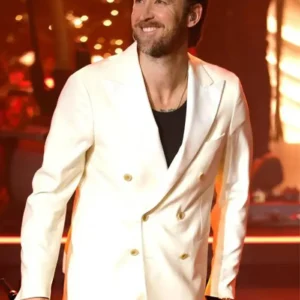 Charles Kelley This Winters Night Tour 2025 Double Breasted Peak Lapels White Blazer