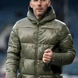 Christian Eichner Karlsruher SC 2025 Olive Green Puffer Jacket