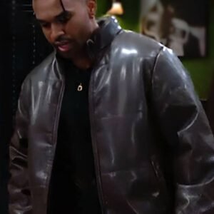 Beyond the Gates 2025 David Friebe Brown Leather Puffer Jacket