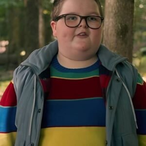 Stranger Things S5 Jake Connelly Striped Sweater