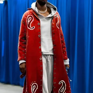 Jaren Jackson Jr. Oklahoma City Thunder Red Long Coat