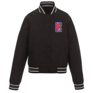 LA Clippers Poly Twill Black Jacket