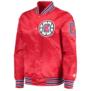 LA Clippers The Diamond Classic Red Satin Jacket