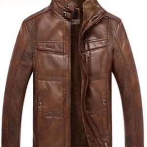 Stint Men Biker Leather Jacket