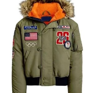 Olympic 2026 Team USA Hooded Bomber Jacket