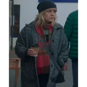 Shetland S10 Ashley Jensen Gray Herringbone Coat