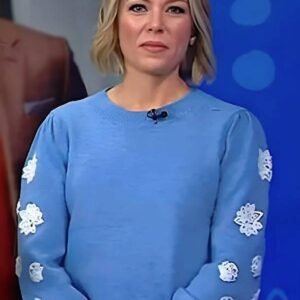 The Today Show 2025 Dylan Dreyer Embroidered Sleeve Sweater