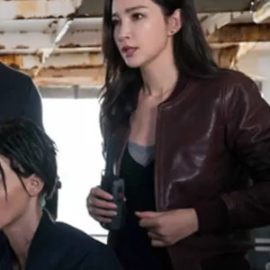The Meg Bingbing Suyin Li Brown Leather Jacket