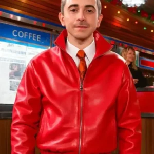 Timothee Chalamet Marty Supreme Red Leather Jacket
