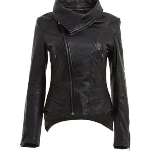 Women Classic Leather Jacket Springle