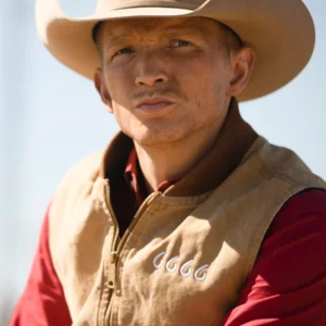 YellowstoneS4JimmyHurdstromBrownVestCottonFabric