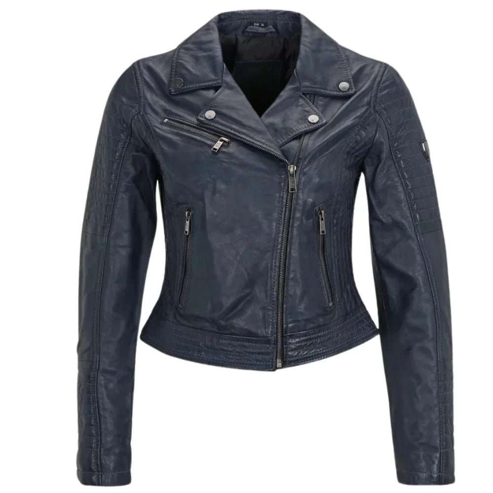 blue leather biker jacket 8230310d 7c19 4a72 92cd 170afe7fc927 248980