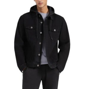 mens black denim jacket