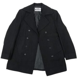 Noctyron Double Breasted Wool Blend Coat for Men