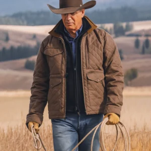 yellowstonejohnduttoncoffeebrownquiltedwesternjacket