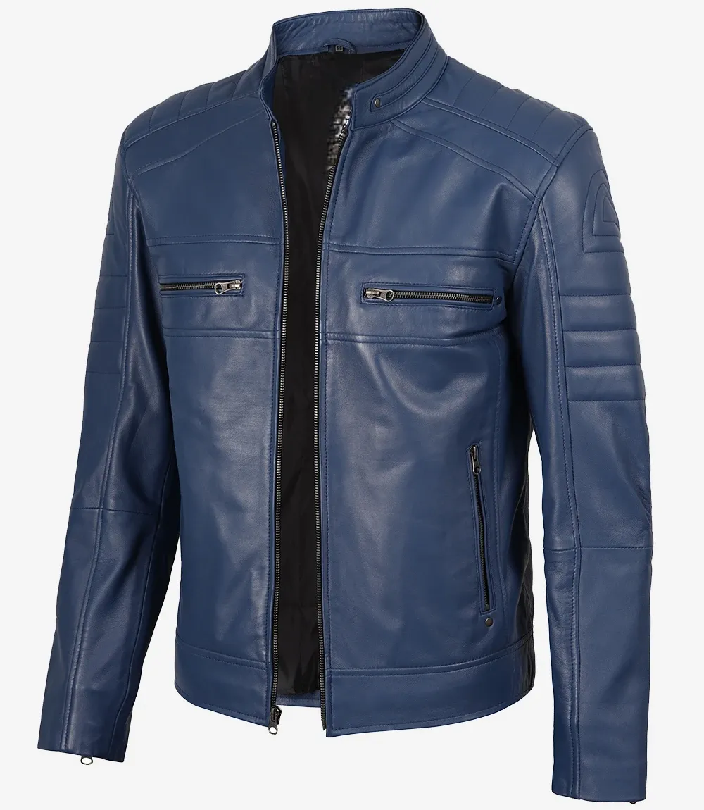Mens-Blue-Biker-Style-LeatherJacket