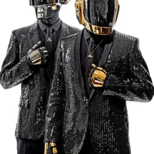 Buy Daft Punk Sequin Costume Black Blazer For Halloween