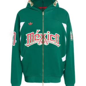 FIFA World Cup 2026 Mexico Green Full Zip Hoodie