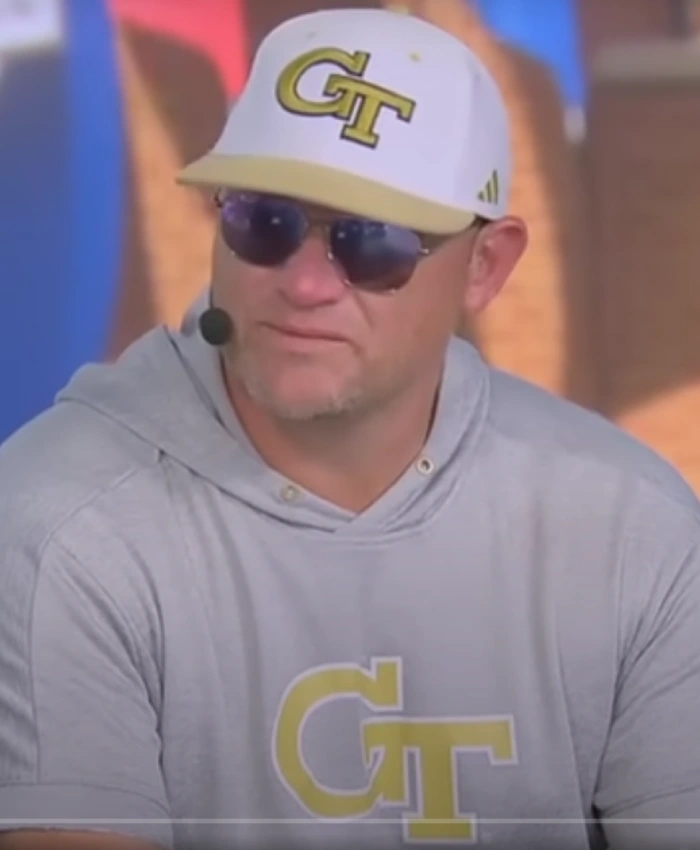 Georgia Tech Yellow Jackets Football Coach Brent Key Grey hoodie