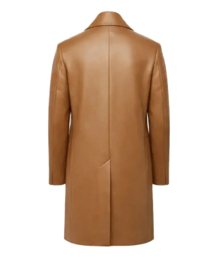 Men Double Breasted Brown Overcoat For Sale