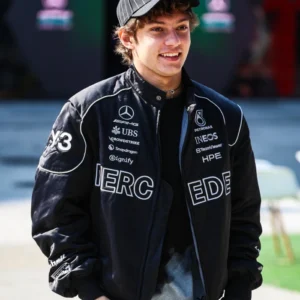 Shanghai Daddock Y 3 x Mercedes AMG Formula 1 Driver Kimi Antonelli Black Bomber Jacket