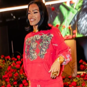 Teyana Taylor Concrete Rose Red Hoodie