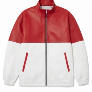 Two Tone Cafe Racer Leather Jacket