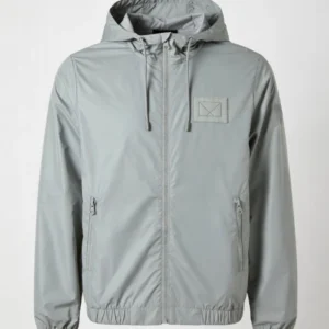 Windbreaker Grey Parachute Jacket