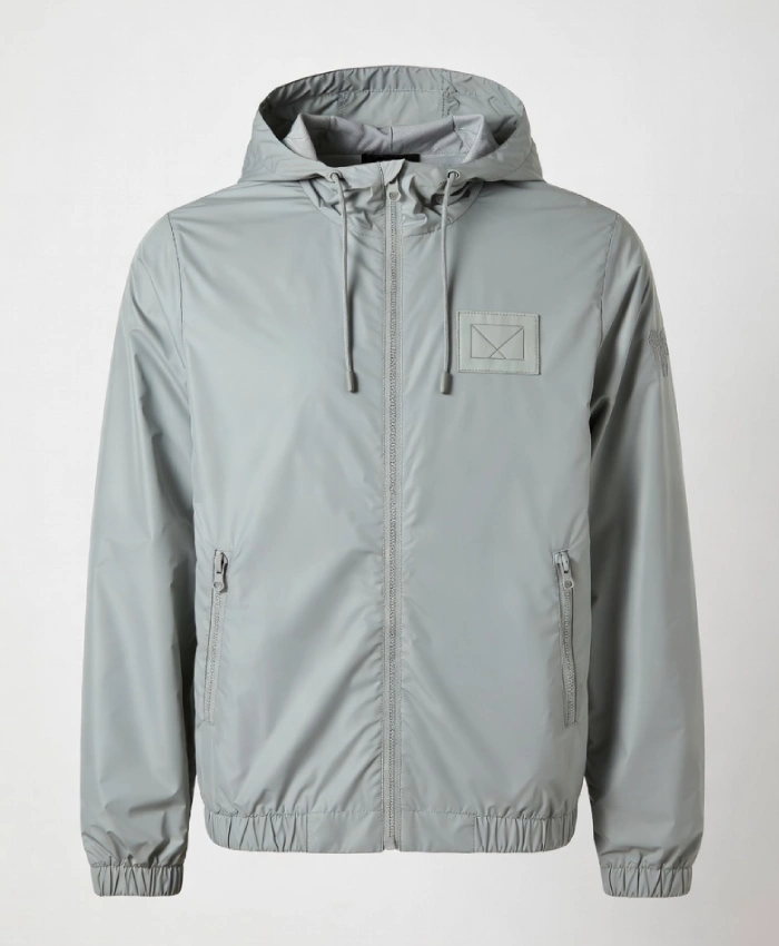 Windbreaker Grey Parachute Jacket