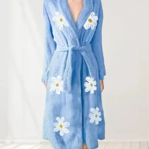 Falling Daisies Chenille Bathrobe