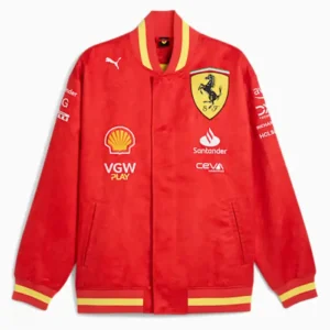 Ferrari Red Varsity Jacket