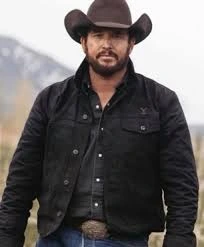 The Yellowstone Rip Wheeler Black Cotton Jacket - Image 2