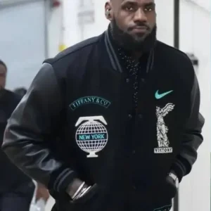 Tiffany and Co Nike Black Varsity Bomber Jacket