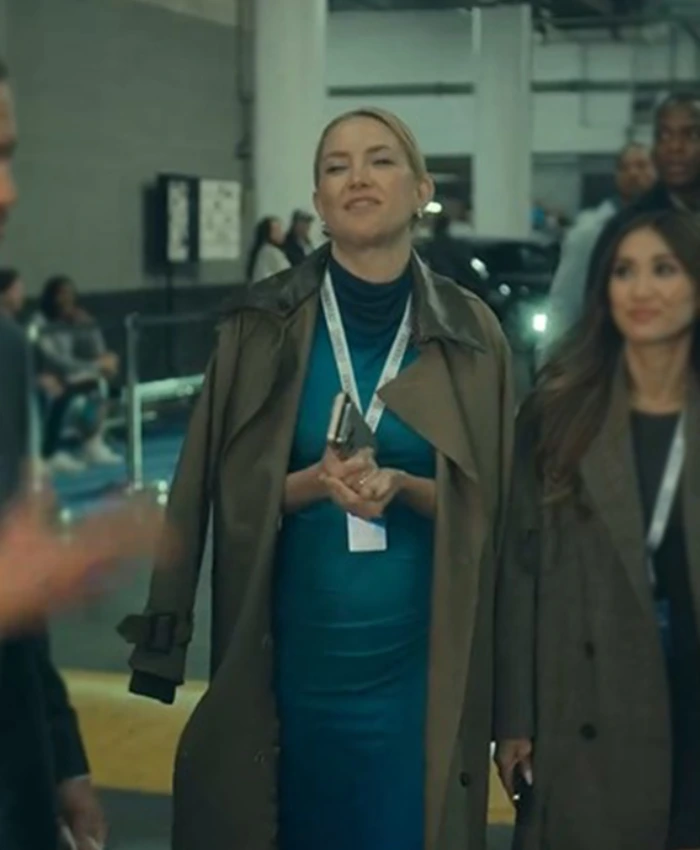 Kate Hudson Running Point S02 Brown Coat - Image 2