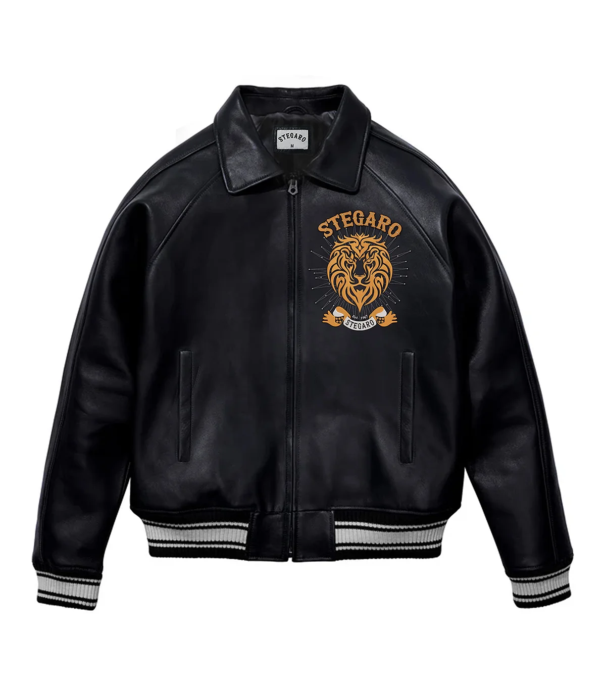 Gold Lion Leather Jacket - Image 3