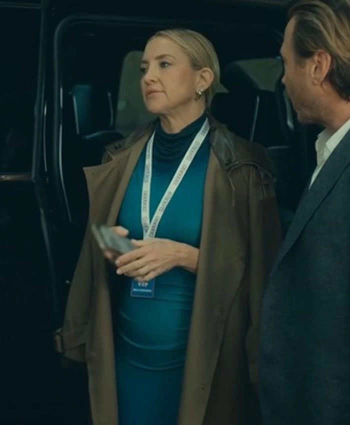 Kate Hudson Running Point S02 Brown Coat
