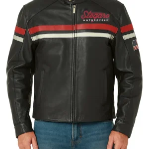 Motorcycle Bonded Leather Biker Jacket