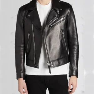 Mens Premium Leather Black Biker Jacket