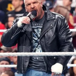 WWE Triple H Black Leather Jacket​