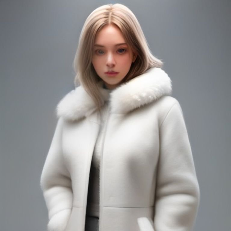 Chic White Shearling Jacket