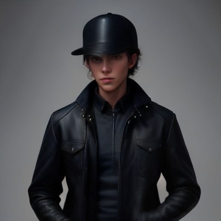 Orvyn Black Leather Trucker Coat
