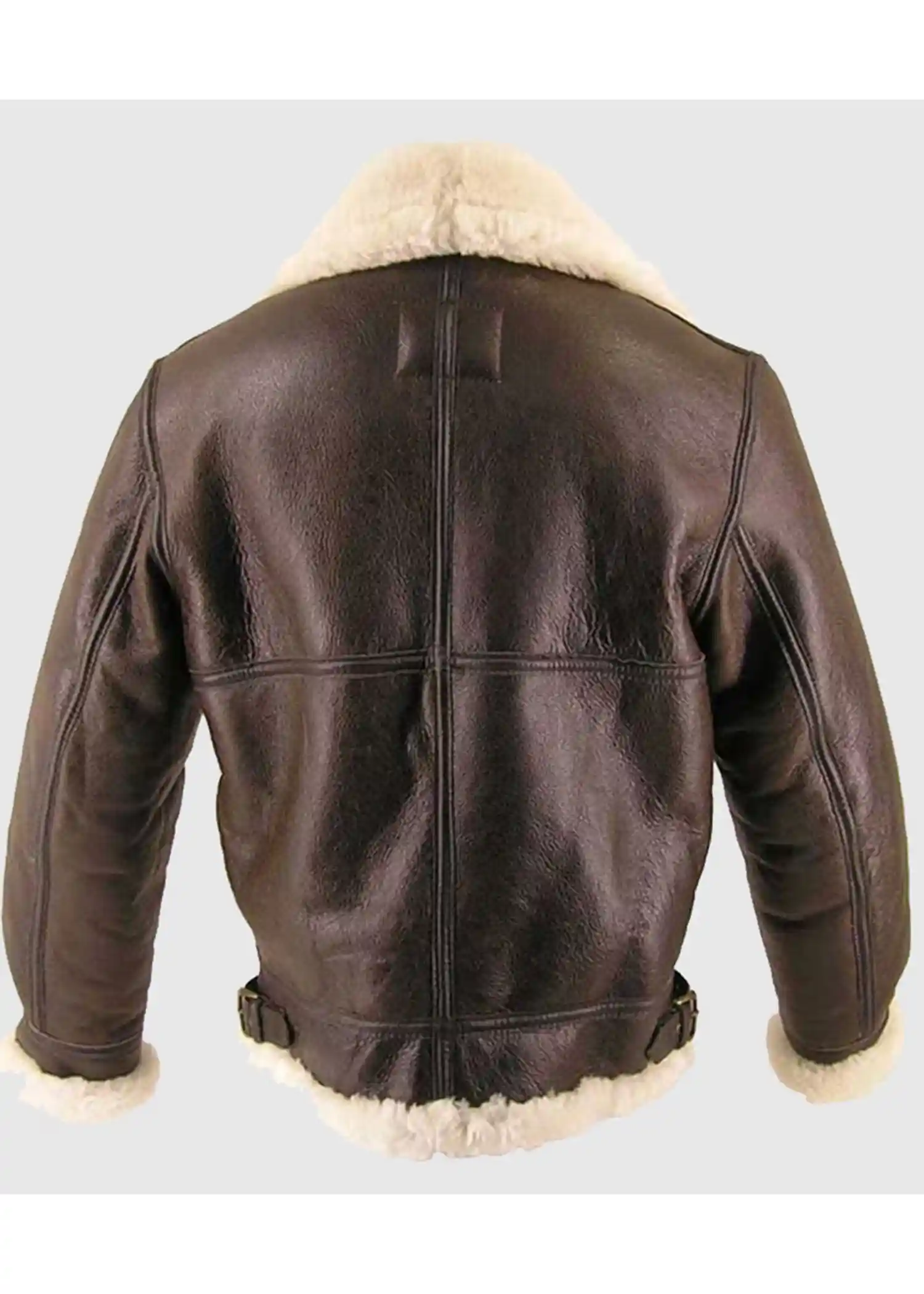 Thomas SF Shearling Sheepskin Brown Leather Coat - Image 3